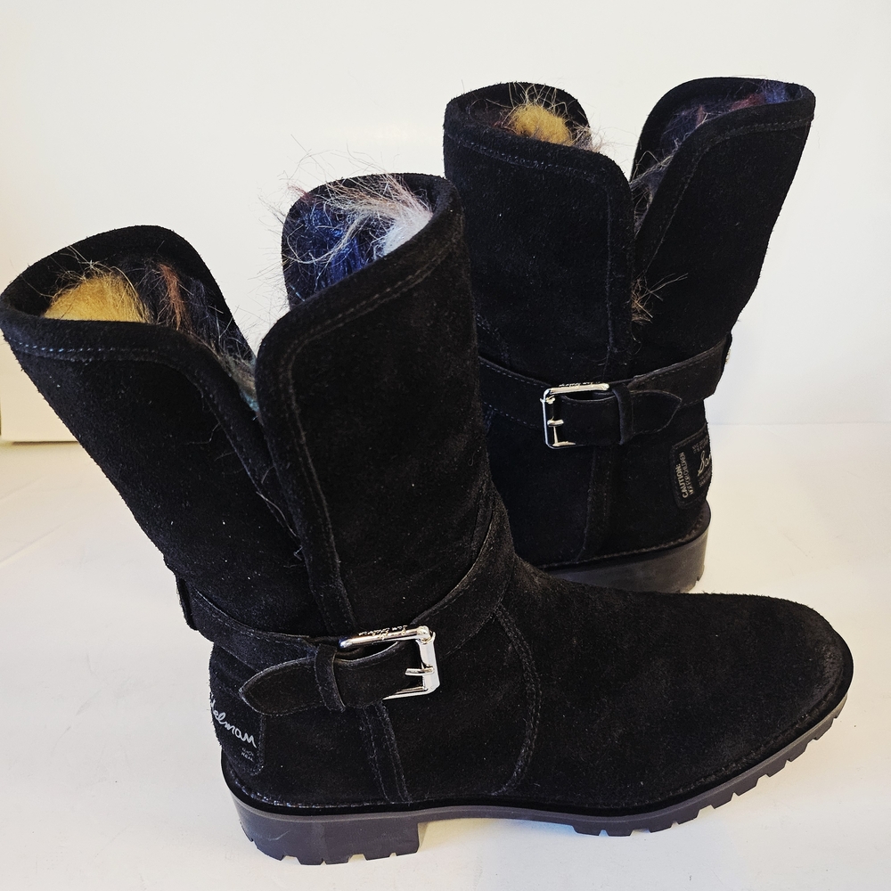 Sam Edelman Black Suede Winter Boots
